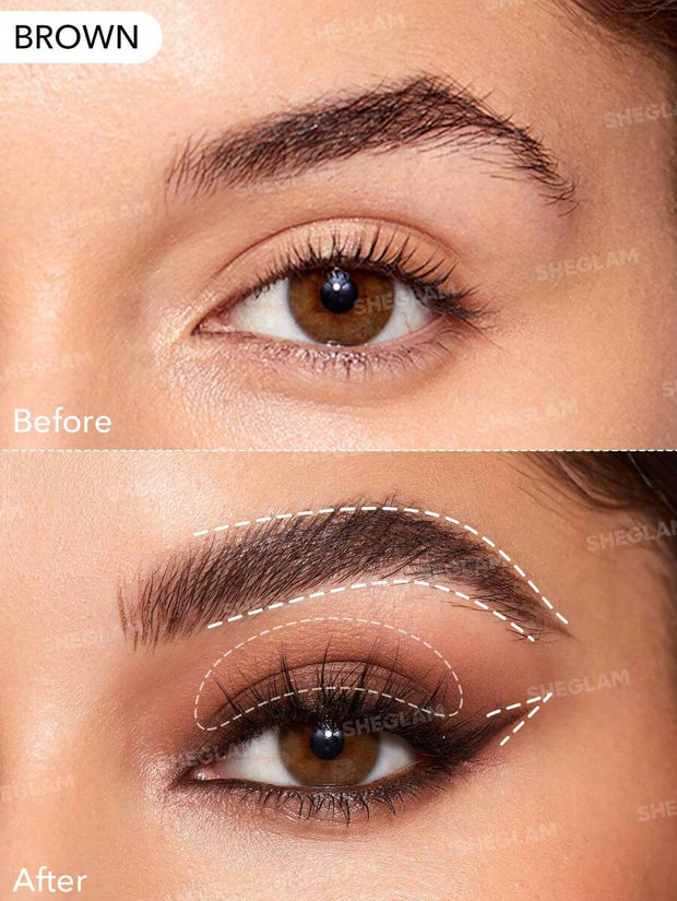 SHEGLAM Intensify Smudge-Proof Eyeliner Gel-Brown 3 Colors Waterproof Long-Lasting Matte Eyeliner Gel
