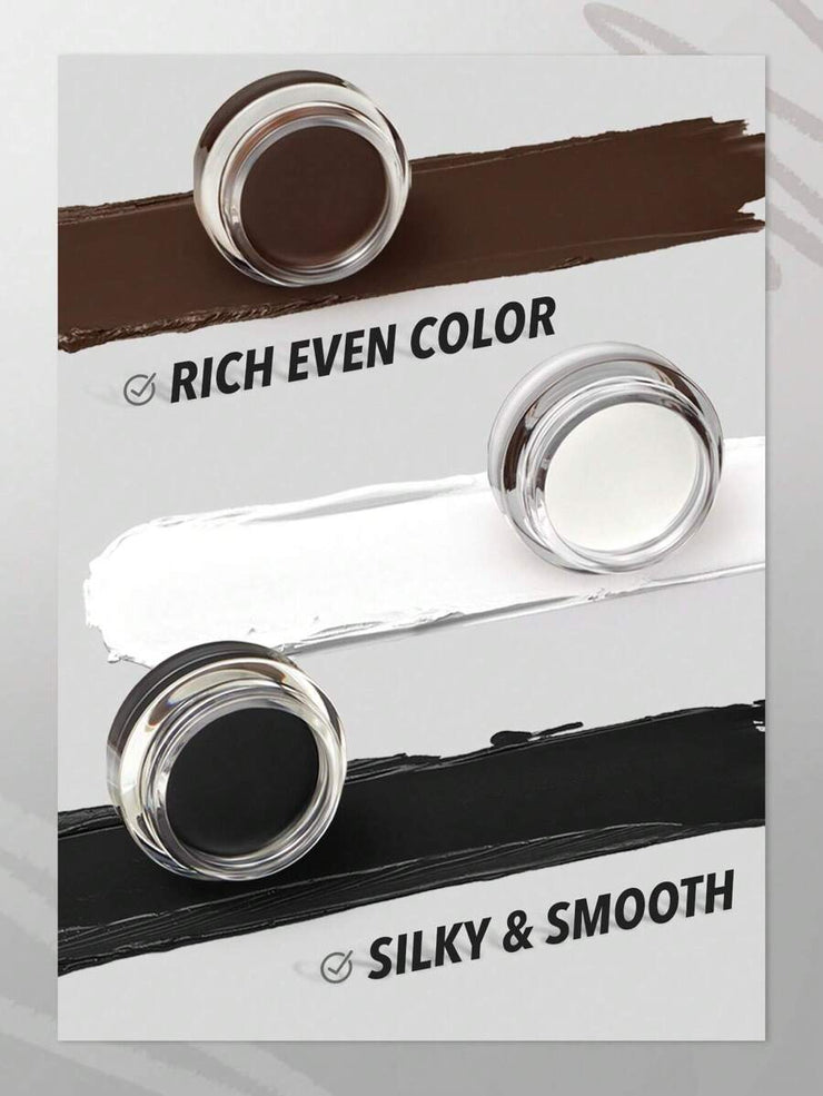 SHEGLAM Intensify Smudge-Proof Eyeliner Gel-Brown 3 Colors Waterproof Long-Lasting Matte Eyeliner Gel