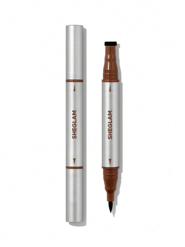 SHEGLAM Wing It Waterproof Liner Duo-Brown Highly Pigmented Matte Eyeliner Penci