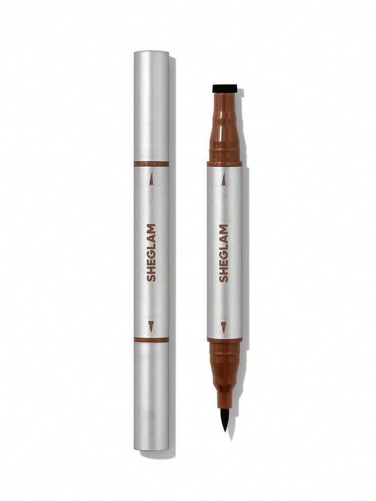 SHEGLAM Wing It Waterproof Liner Duo-Brown Highly Pigmented Matte Eyeliner Penci