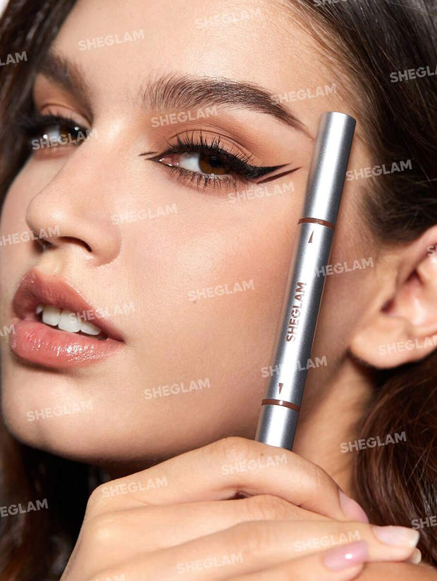 SHEGLAM Wing It Waterproof Liner Duo-Brown Highly Pigmented Matte Eyeliner Penci