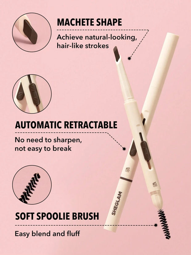 SHEGLAM Better Brows Long Lasting Eyebrow Pencil-Taupe Waterproof Automatic Eyebrow Pen