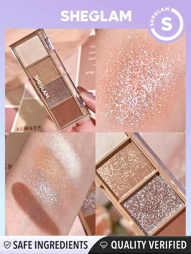 SHEGLAM Essential Square Eyeshadow Quad-Serendipity Makeup