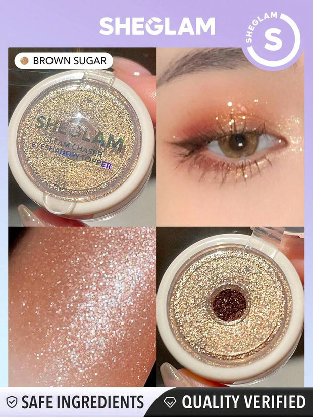 SHEGLAM Gleam Chaser Eyeshadow Topper-Brown Sugar