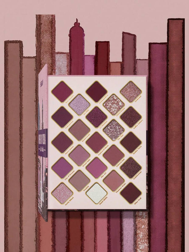 SHEGLAM When In Rome Palette 23-Clolor Shimmer Glitter Matte Eyeshadow Palette Rose Neutral Tone
