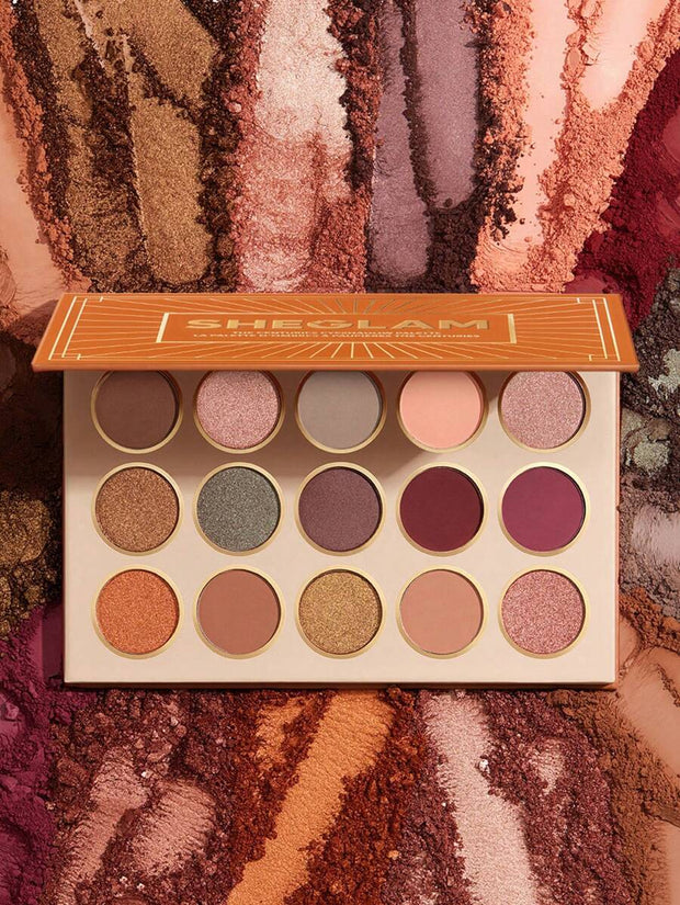 SHEGLAM Centuries Palette 15-Color Matte Shimmer Eyeshadow Palette Neutral And Cool Tones