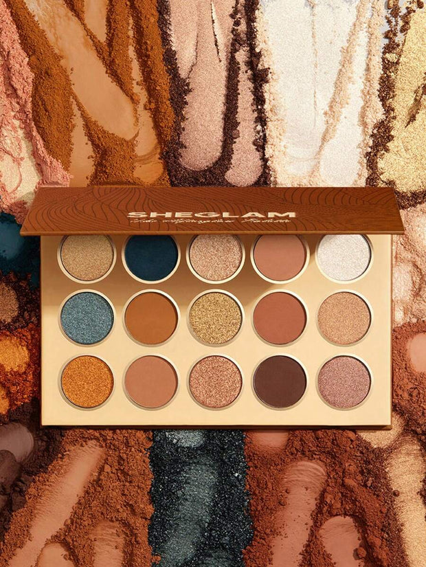 SHEGLAM Centuries Palette 15-Color Matte Shimmer Eyeshadow Palette Neutral And Cool Tones