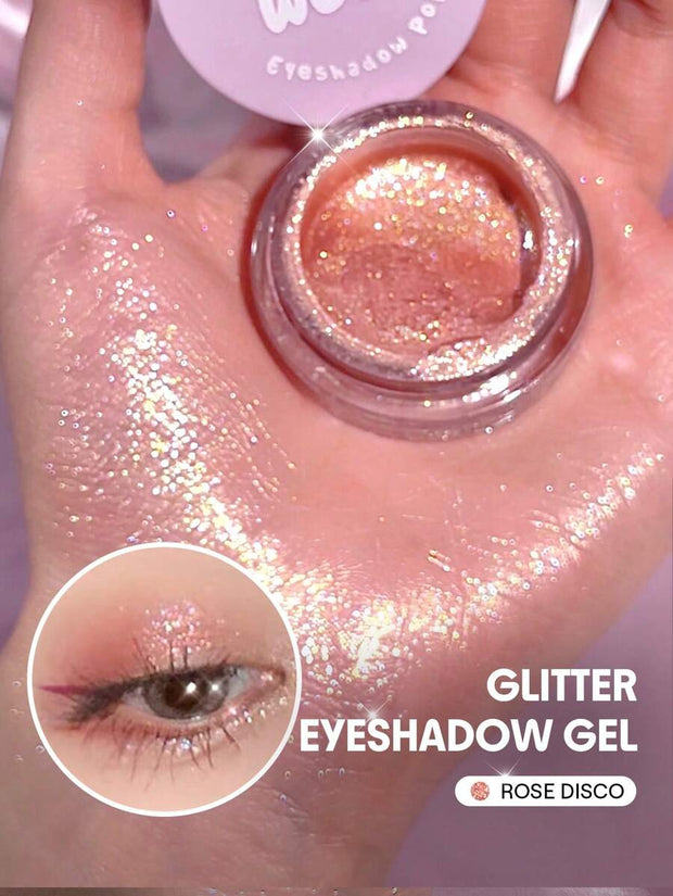 SHEGLAM Jelly Wow Eyeshadow Pop-Delirious Long Lasting Glitter Eyeshadow Gel High Shine Blue Shimmer Ultra Pigmented