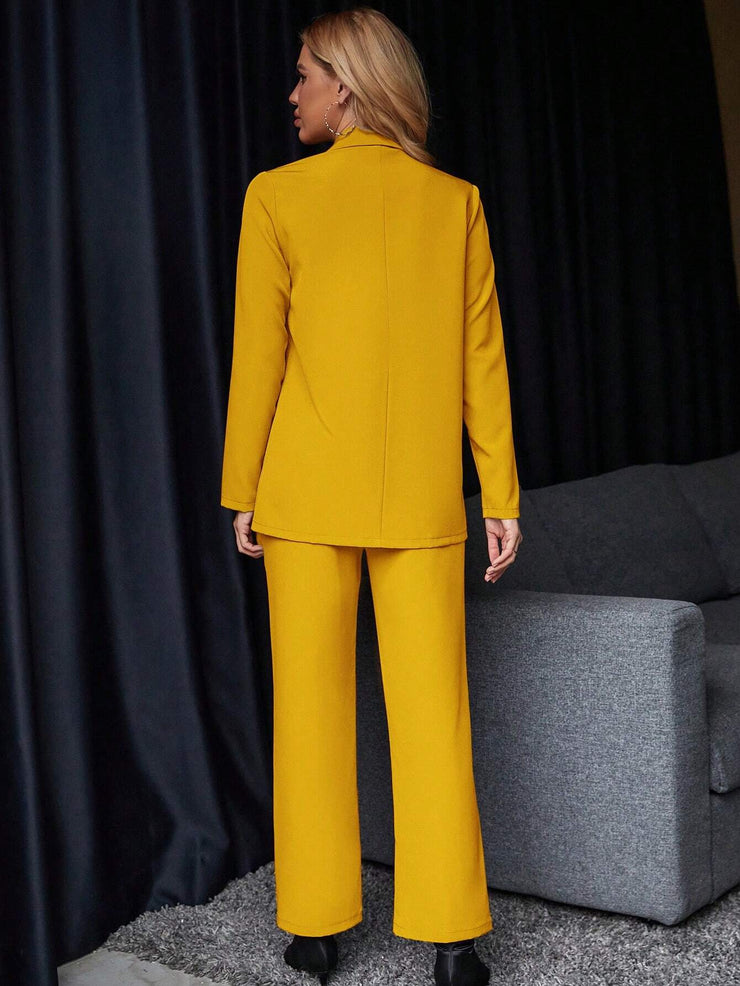 Calvaya Solid Color Suit Set