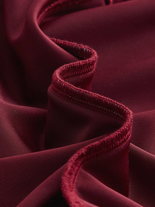 BAE Chain Detail Ruched Velvet Bodycon Dress - Hues