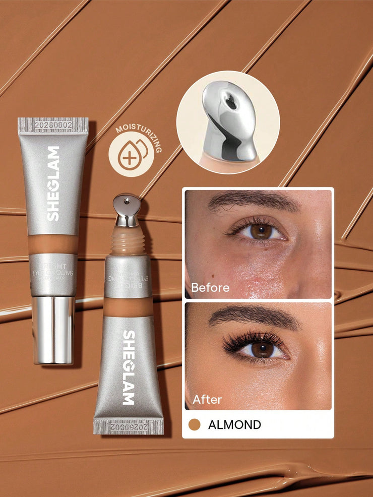 SHEGLAM Bright Eyes Cooling Concealer Cooling Metal Applicator Matte Liquid Concealer
