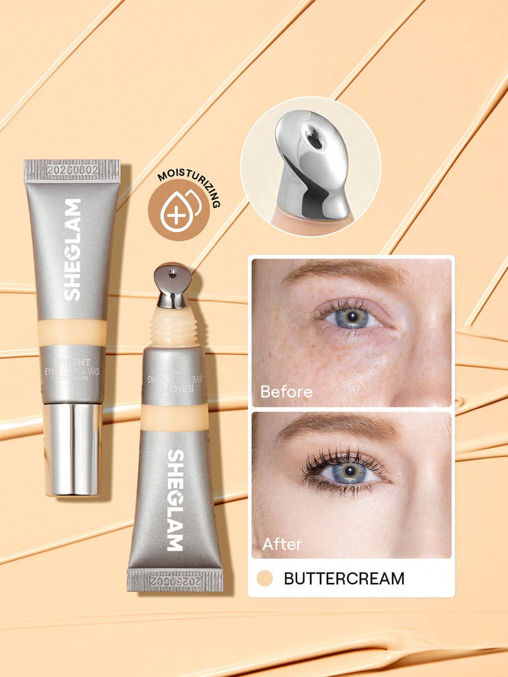 SHEGLAM Bright Eyes Cooling Concealer Cooling Metal Applicator Matte Liquid Concealer