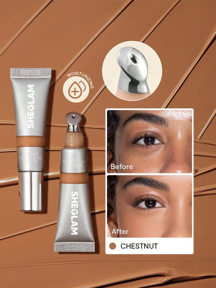 SHEGLAM Bright Eyes Cooling Concealer Cooling Metal Applicator Matte Liquid Concealer