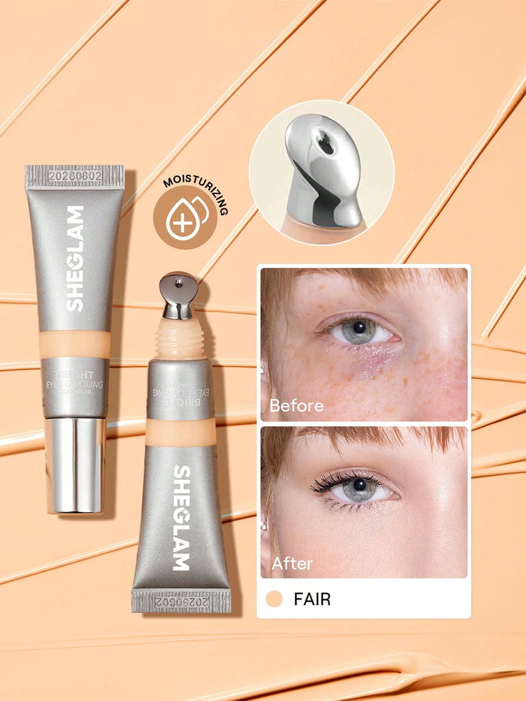 SHEGLAM Bright Eyes Cooling Concealer Cooling Metal Applicator Matte Liquid Concealer