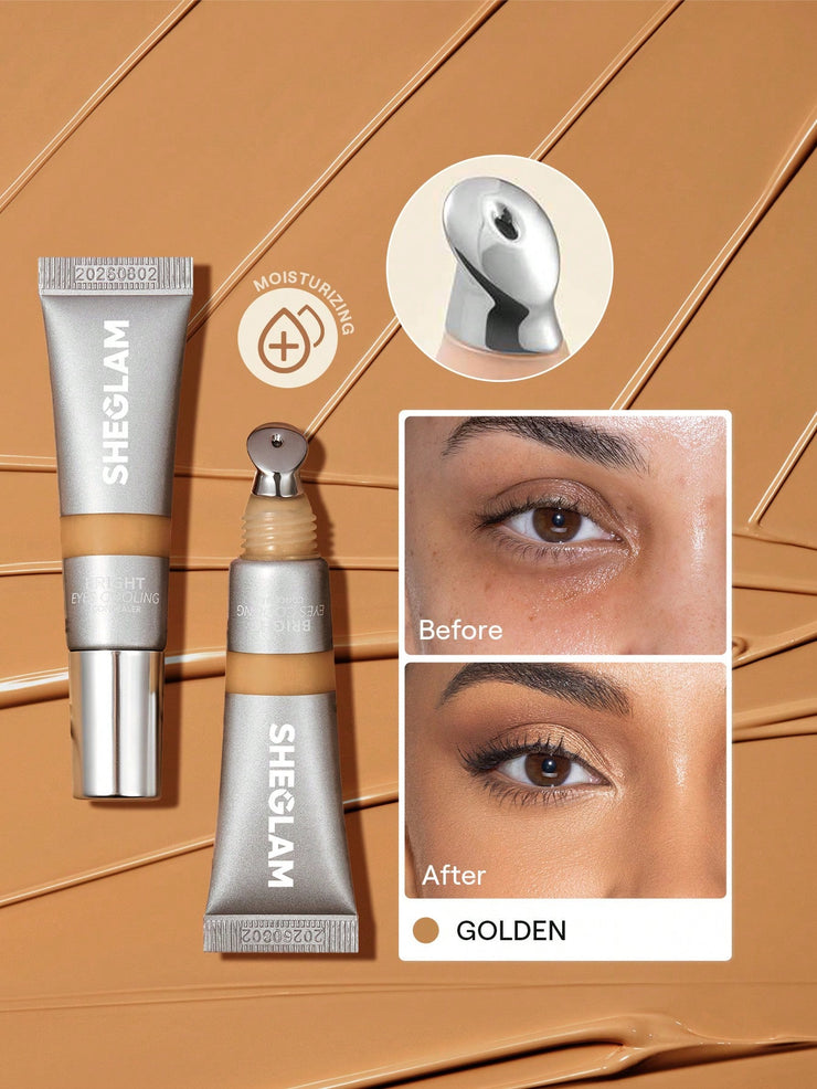 SHEGLAM Bright Eyes Cooling Concealer Cooling Metal Applicator Matte Liquid Concealer