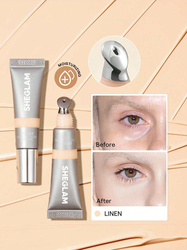 SHEGLAM Bright Eyes Cooling Concealer Cooling Metal Applicator Matte Liquid Concealer