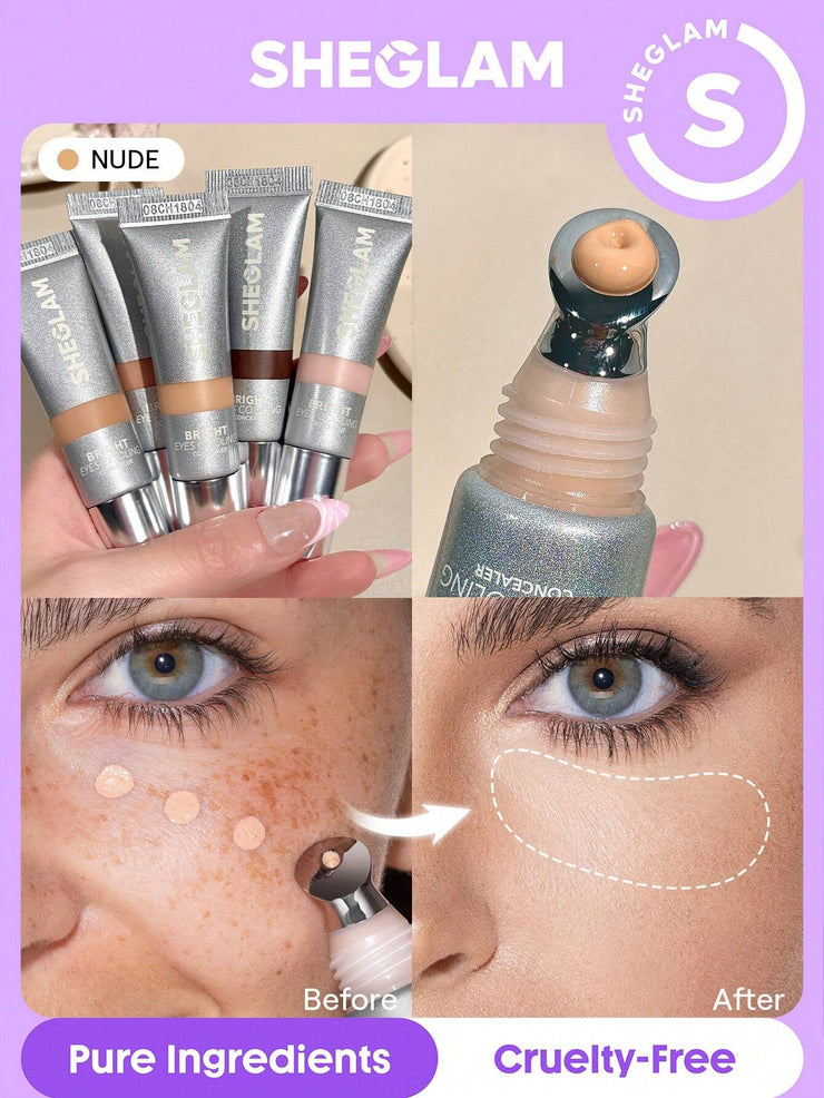 SHEGLAM Bright Eyes Cooling Concealer Cooling Metal Applicator Matte Liquid Concealer