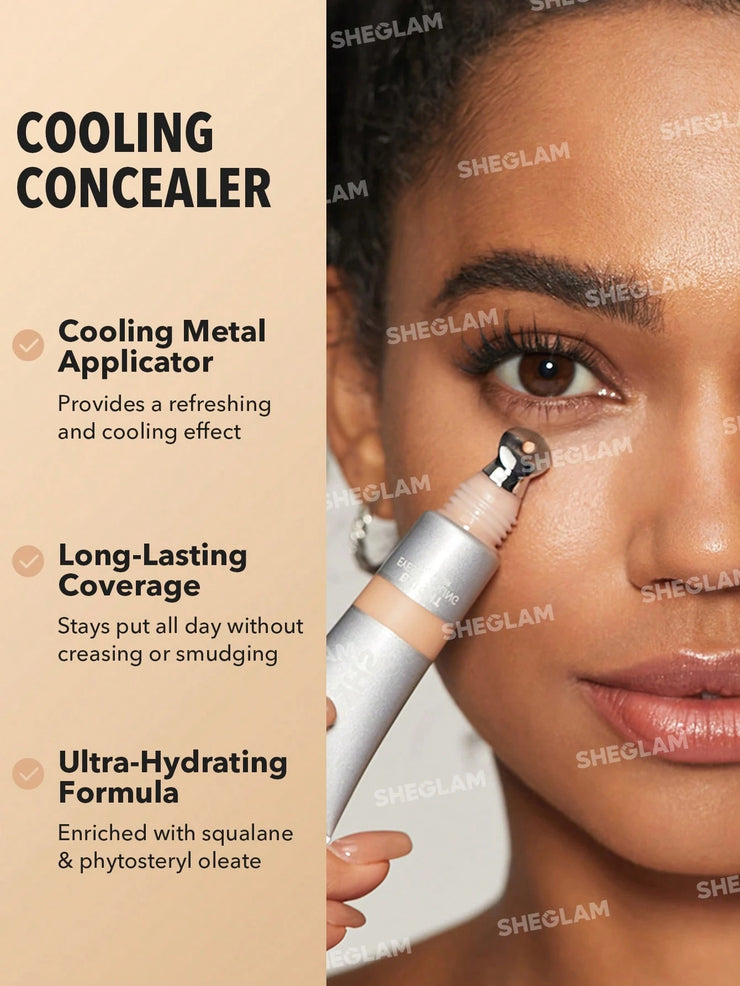 SHEGLAM Bright Eyes Cooling Concealer Cooling Metal Applicator Matte Liquid Concealer