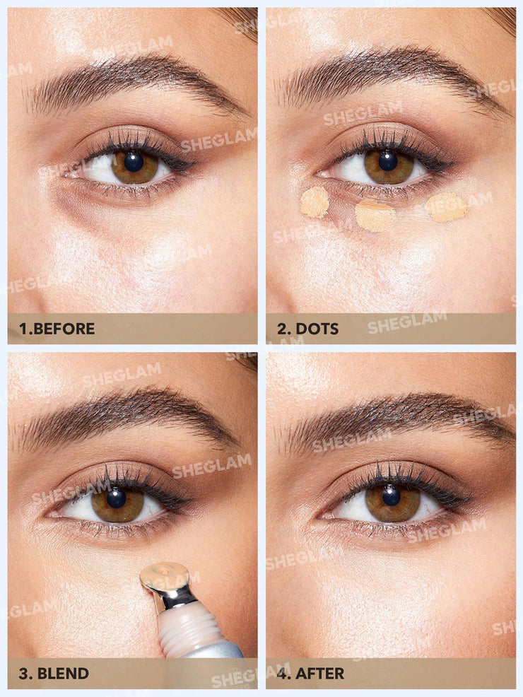 SHEGLAM Bright Eyes Cooling Concealer Cooling Metal Applicator Matte Liquid Concealer