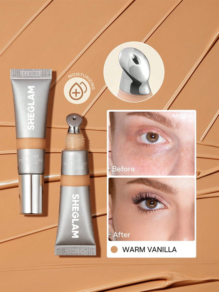 SHEGLAM Bright Eyes Cooling Concealer Cooling Metal Applicator Matte Liquid Concealer