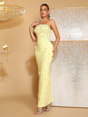 Solid Color Off Shoulder Basic Style Elegant Party Romantic Party Sexy Knitted Fabric Heavy Industry Pearl