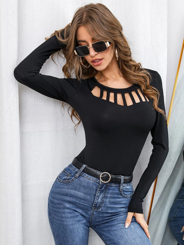 Ladder Cut Out Tee - Hues