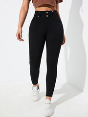 High Waist Zipper Fly Skinny Jeans - Hues