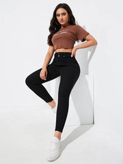 High Waist Zipper Fly Skinny Jeans - Hues