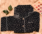 Black Contrast PJ Set - Hues