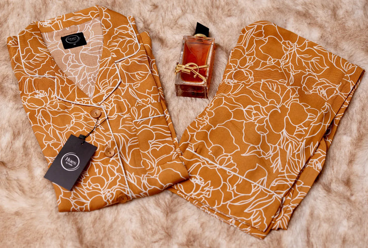 Mustard Outlay PJ Set - Hues