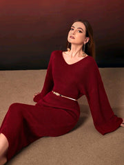 Drop Shoulder Sweater Dress - Hues