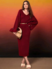 Drop Shoulder Sweater Dress - Hues
